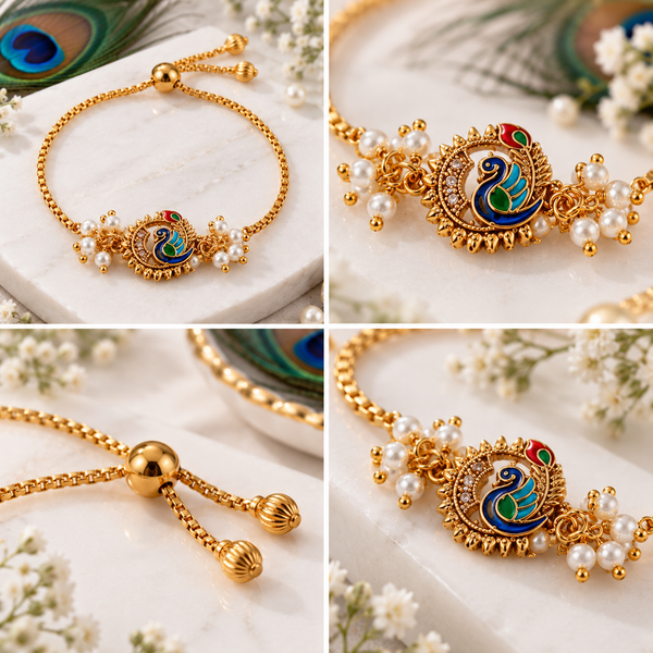 Mor Mukut Shringar Bracelet