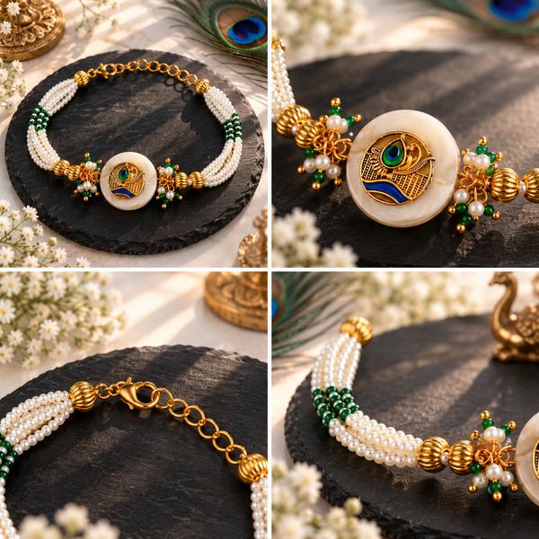 Morpankh Leher Pearl Bracelet