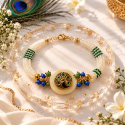 Mor Rangoli Pearl Bracelet