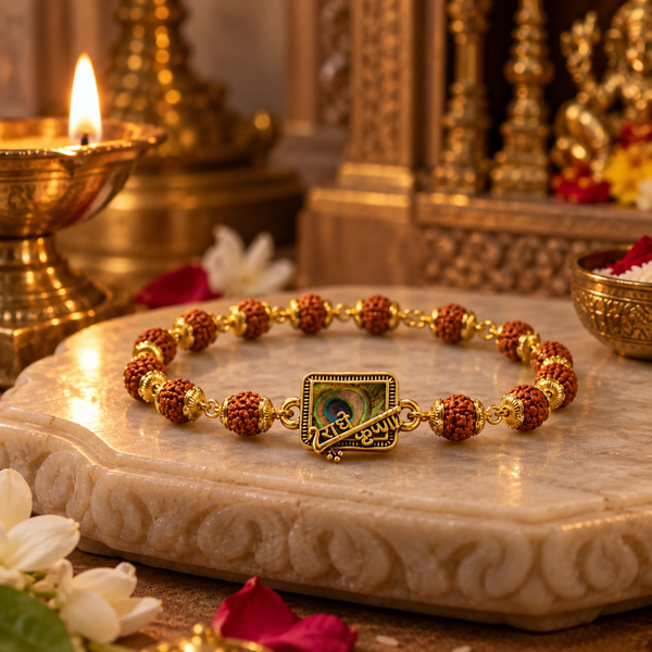 Shree Krishna Morpankh Rudraksha Bracelet