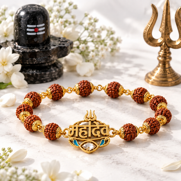 Shree Mahadev Trishul Rudraksha Bracelet