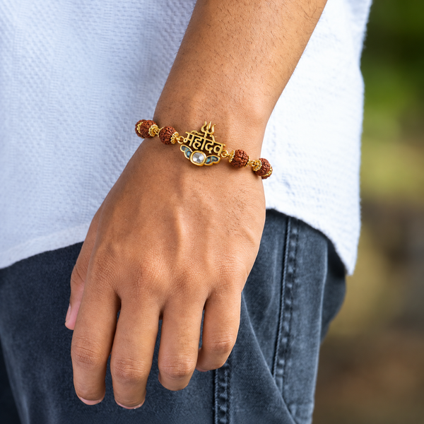 Shree Mahadev Trishul Rudraksha Bracelet