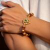 Shree Divya Peacock Feather Rudraksha Bracelet