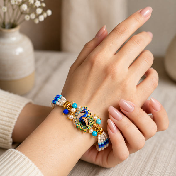 Royal Peacock Pearl Bracelet Combo – Pack of 2