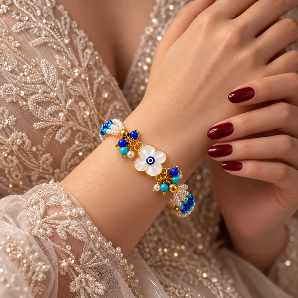 Royal Peacock Pearl Bracelet Combo – Pack of 2