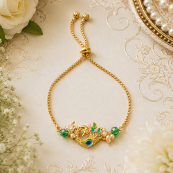 Peacock Grace Charm Bracelet