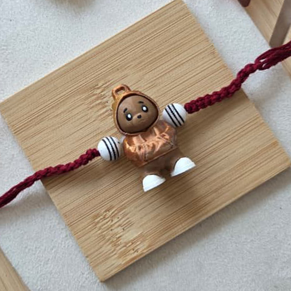 Teddy Bear Convertible Rakhi – Rakhi to Keychain