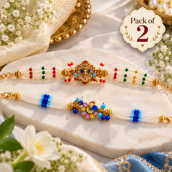 Divine Charm Pearl Bracelet Combo – Pack of 2