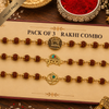 Rudraksha Rakhi Gift Pack of 3