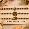 Rudraksha Rakhi Trio Pack