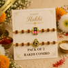 Kanha Morpankh & Shivkamal Rudraksha Rakhi Pack of 2
