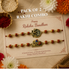 Jai Shri Ram & Rudra Omkar Rudraksha Rakhi Pack of 2