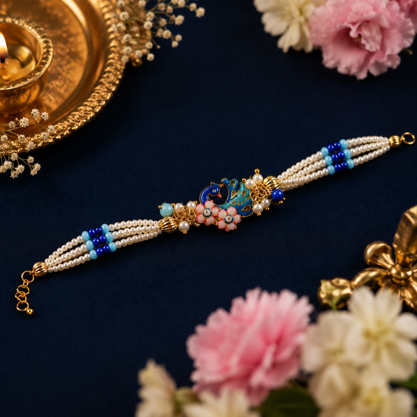 Mayur Pushp Pearl Rakhi