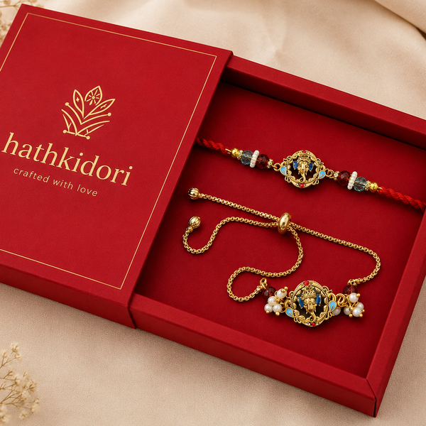 Shree Ganesh Bhaiya Bhabhi Rakhi Set