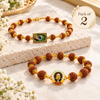Divine Rudraksha Peacock Feather Bracelet Combo – Pack of 2