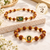 Divine Rudraksha Peacock Feather Bracelet Combo – Pack of 2