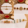 Shree Ganesh Rudraksha Bhaiya Bhabhi Rakhi Set