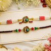 Gajmukhi Gulnaar & Mayur Milan Bhaiya Bhabhi Rakhi Pack of 2