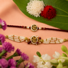 Gajmukhi Gulnaar Bhaiya Bhabhi Rakhi Set