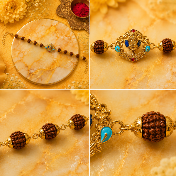 Ganesha Rudraksha Rakhi
