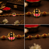 Kanha Morpankh & Shivkamal Rudraksha Rakhi Pack of 2
