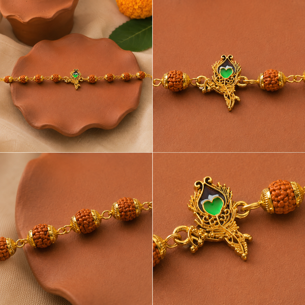 Morpankh Rudraksha Rakhi