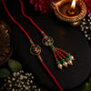 Meher Floral & Mor Krishna Pearl Bhaiya Bhabhi Rakhi Pack of 2
