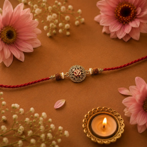 Shubh Om Rudraksha Rakhi