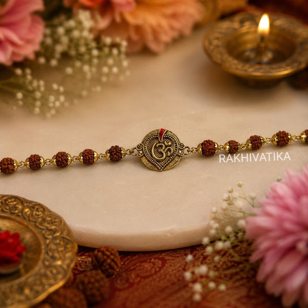 Hriday Om Rudraksha Rakhi