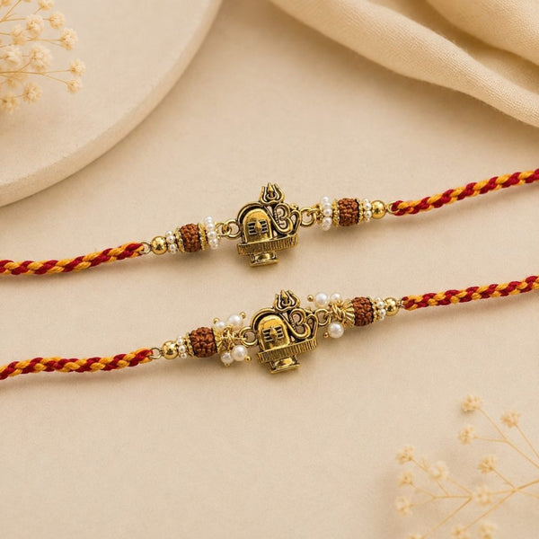 Shivling Om Rudraksha Rakhi