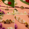 Gajmukhi Gulnaar Bhaiya Bhabhi Rakhi Set